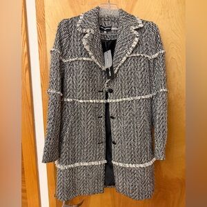 Karl Lagerfeld Black and White Textured Jacket